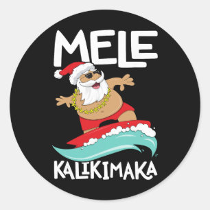 Adesivo Mele Kalikimaka Natal havaiano Havaí Surf 