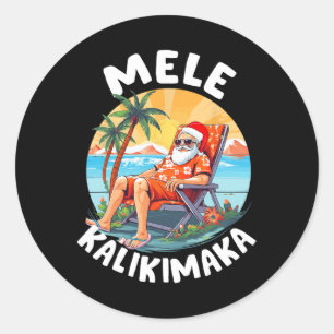Adesivo Mele Kalikimaka Natal Havaiano No Havaí Sunba