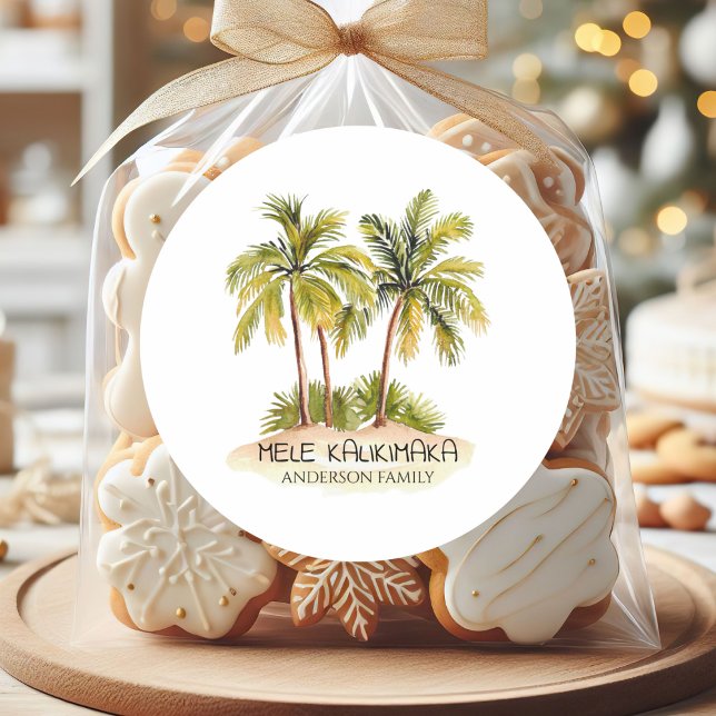 Adesivo Mele Kalikimaka Natal tropical (Criador carregado)
