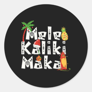 Adesivo Mele Kalikimaka Palm Tree Hawaiian Xmas