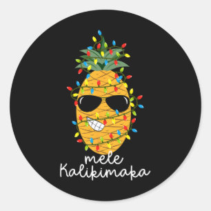 Adesivo Mele Kalikimaka Pineapple Tree Havaí Natal