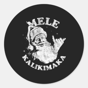 Adesivo Mele Kalikimaka Retro Havaí Papai Noel Aloha Natal