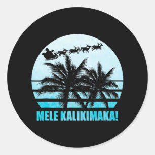 Adesivo Mele Kalikimaka Retro Havaiana Família Natal Va