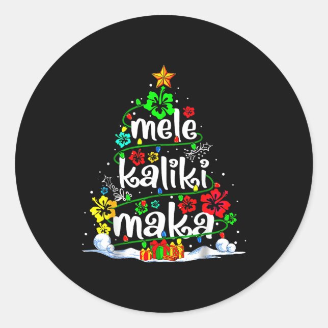 Adesivo Mele Kalikimaka Trocal Christmas Hawaiian Santa Xm (Frente)
