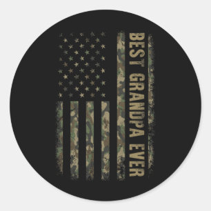 Adesivo Melhor Avô Alguma Vez Camuflagem Bandeira American
