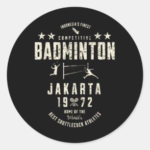 Adesivo Melhor Badminton Competitivo da Indonésia Vintage
