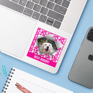 Adesivo Melhor Cachorro Foto Personalizada de Animal de Es