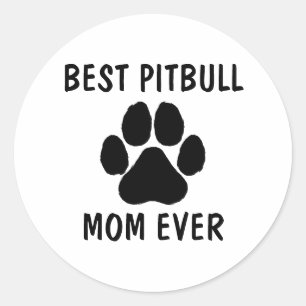 Adesivo Melhor cão PITBULL que mãe já fez o texto personal