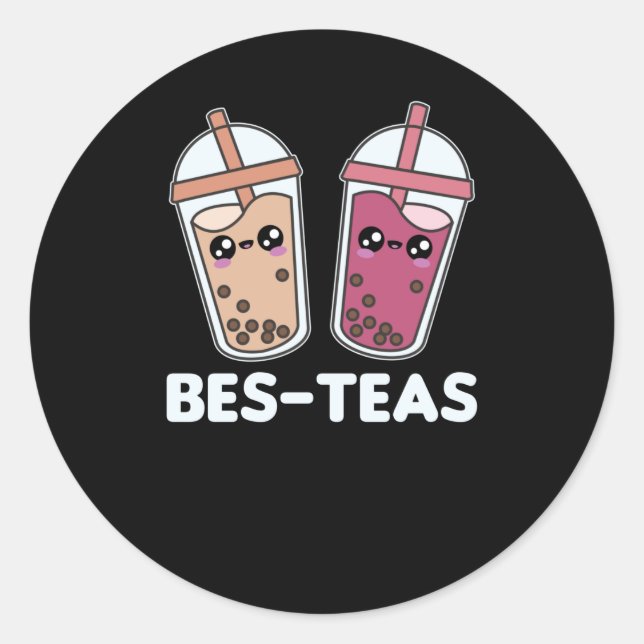 Adesivo Melhor Chás - Bolha Tea Kawaii Boba Tea Love (Frente)