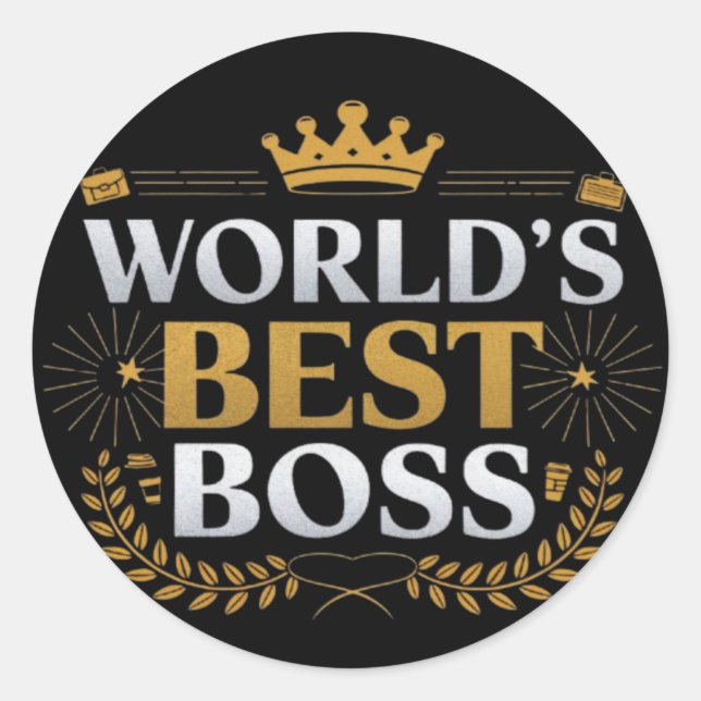 Adesivo melhor chefe do mundo (Frente)