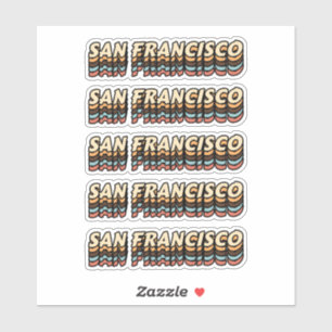 Adesivo Melhor cidade para visitar São Francisco - Nome da