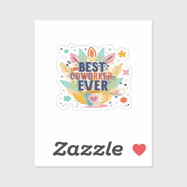 Adesivo Melhor Colega De Trabalho, Colega Gift, Melhor Col (Folha)
