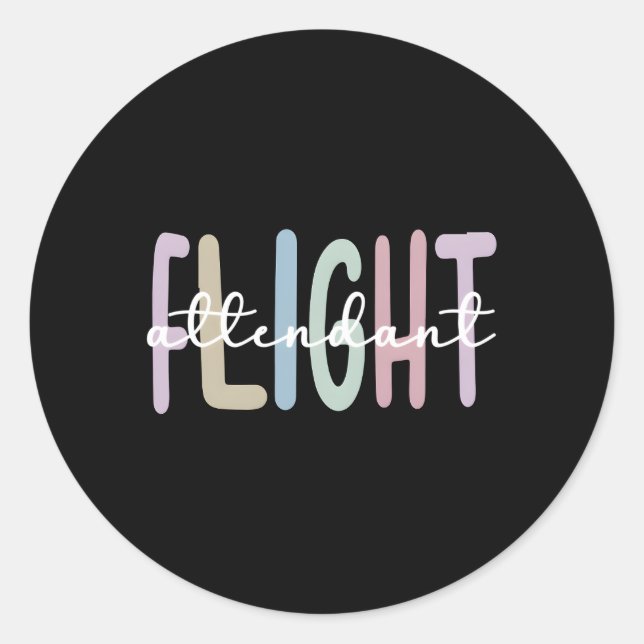 Adesivo Melhor Comissária de Apreciação de Voo Stewardese (Frente)