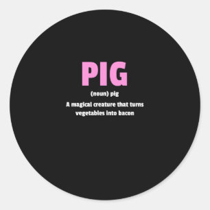 Adesivo Melhor Definição de Bacon de Suíno Hilário