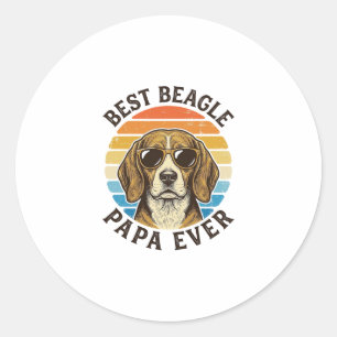 Adesivo Melhor Design de Camisa de Papai de Beagle Vintage