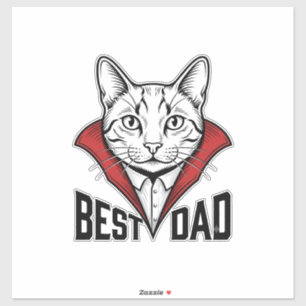 Adesivo Melhor Design de Gravação Vintage de Gato Vampiro 