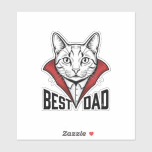 Adesivo Melhor Design de Gravação Vintage de Gato Vampiro 
