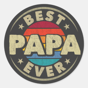 Adesivo Melhor Dia de os pais de Pai do Papa Nunca Retroat