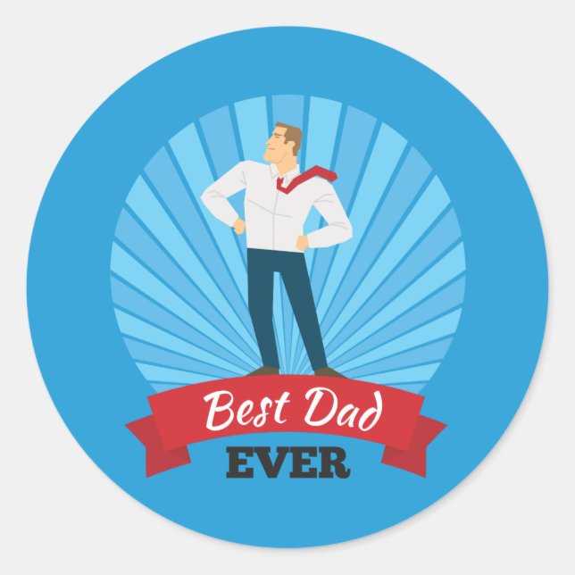 Adesivo Melhor Dia de os pais Nunca Feliz | Vinheta (Frente)