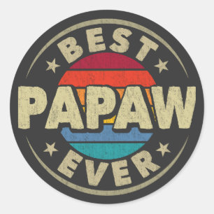 Adesivo Melhor Dia de os pais Papaw Ever Retro Vintage