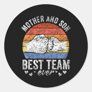 Adesivo Melhor Equipe De Mãe E Filho De Filhos Que Corresp