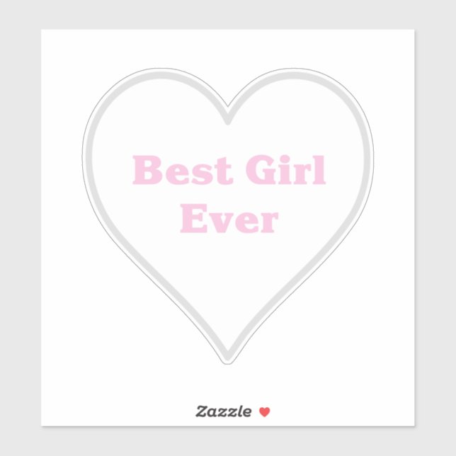 Adesivo Melhor garota de todas (Folha)