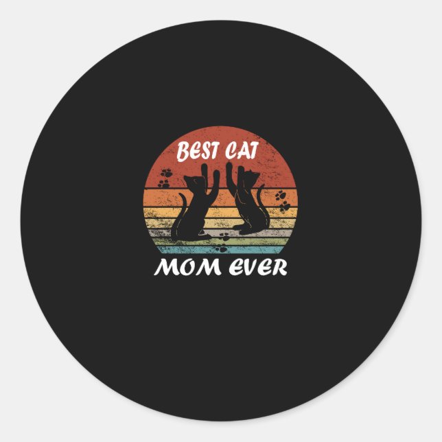 Adesivo Melhor Gato Mãe De Dia Da Mãe Engraçado (Frente)