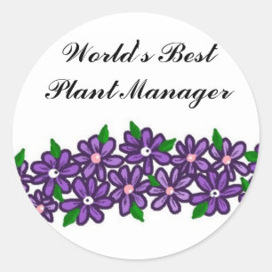 Adesivo Melhor Gerente de Plantas do Mundo