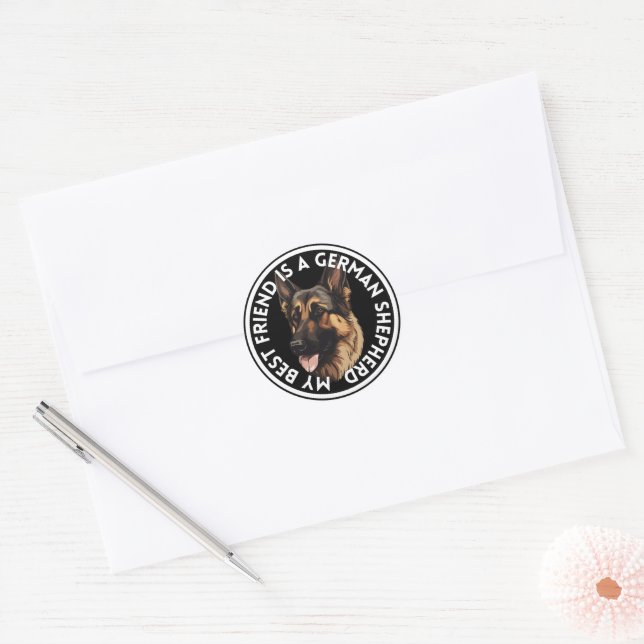Adesivo Melhor German shepherd Amigo (Envelope)