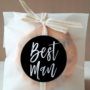 Adesivo Melhor Homem Estilo de Script Negra