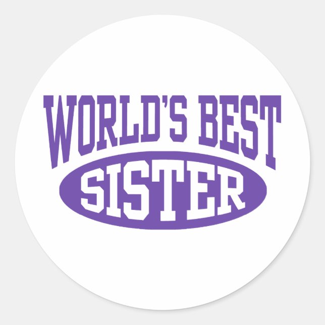 Adesivo Melhor Irmã do Mundo (Frente)