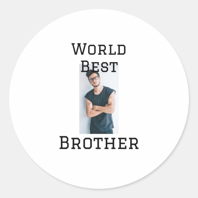 Adesivo Melhor irmão do mundo adiciona nome texto esportes (Frente)