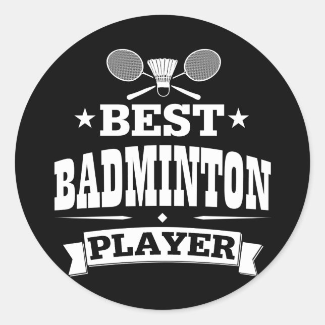 Adesivo Melhor jogador de Badminton (Frente)