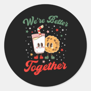 Adesivo Melhor juntos natal de casal retrô