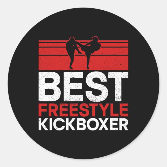 Adesivo Melhor Kickboxer Freestyle - Material Arts Kickbox (Frente)