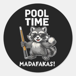 Adesivo Melhor Madafakas Jogador de Bilhar Guaxinim Engraç