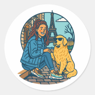 Adesivo Melhor Mãe de Cachorro do Mundo em Paris