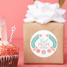Adesivo Melhor mãe de todas o design floral fofo