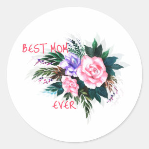 Adesivo Melhor mãe do mundo flor