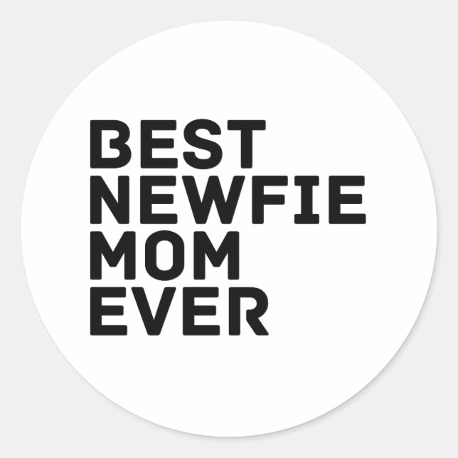 Adesivo Melhor Mãe Nova de Todos - Cão da Terra Nova (Frente)