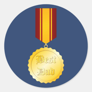 Adesivo Melhor Medalha de Pai Brooch Dia do Pai