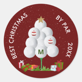 Adesivo Melhor Natal do Ano Inicial de Par Golf Ball