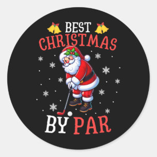 Adesivo Melhor Natal Pelo Par Santa Golf Player Golfe Aman