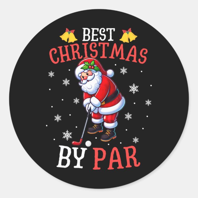 Adesivo Melhor Natal Pelo Par Santa Golf Player Golfe Aman (Frente)