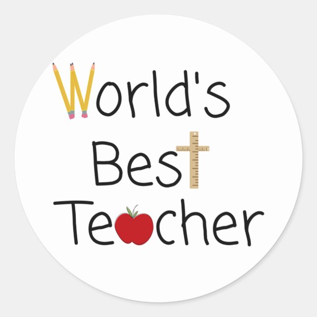 Adesivo Melhor oferta escolar Legal de professores do mund (Frente)