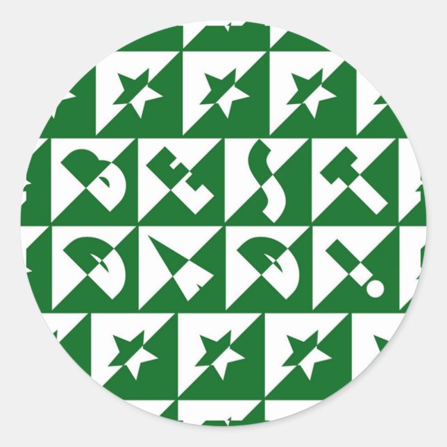 Adesivo Melhor Padrão de Texto Selvagem do Pai e estrelas  (Frente)