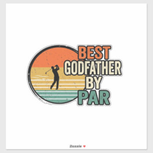 Adesivo Melhor Padrasto por Par Vintage Golf Vector Design