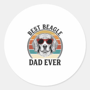 Adesivo Melhor Pai Beagle de Sempre Camisa Vintage de Beag