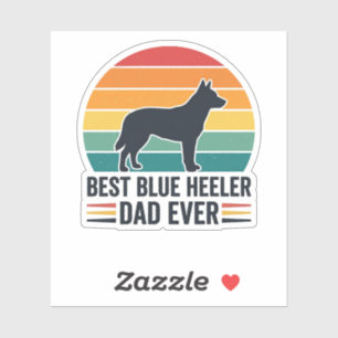 Adesivo Melhor Pai Blue Heeler de Todos os Tempos Design d