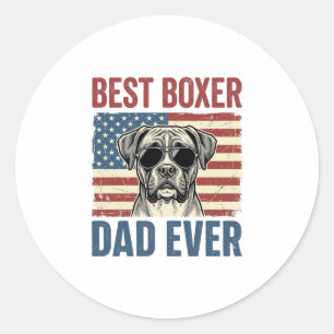 Adesivo Melhor Pai Boxer de Todos os Tempos Cachorro Vinta